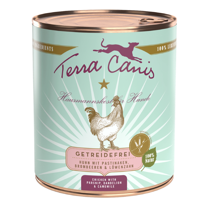 Terra Canis Hunde-Nassfutter Getreidefrei Huhn mit Pastinaken und Löwenzahn